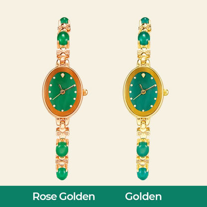 Women’s Elegant Jade Bracelet Watch