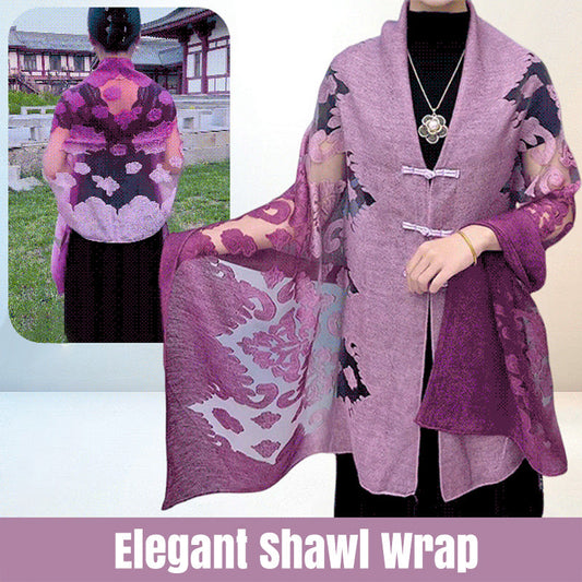 Elegant Shawl Wrap for Women with Knot Buttons