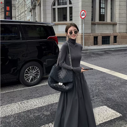 Women's Classic Elegant Turtleneck Dress