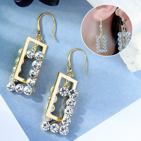 Shiny Vintage Rectangle Earrings