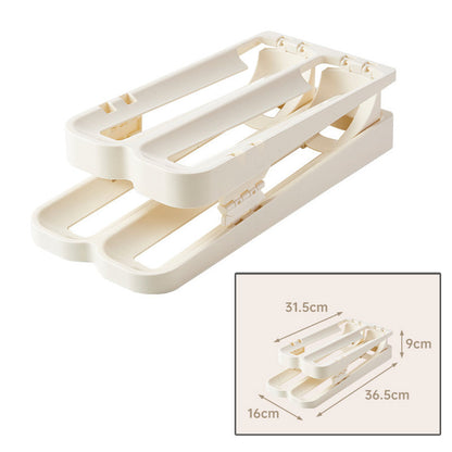 🔥Big Sale 50% OFF🔥Automatic Rolling Folding Egg Holder For Refrigerator