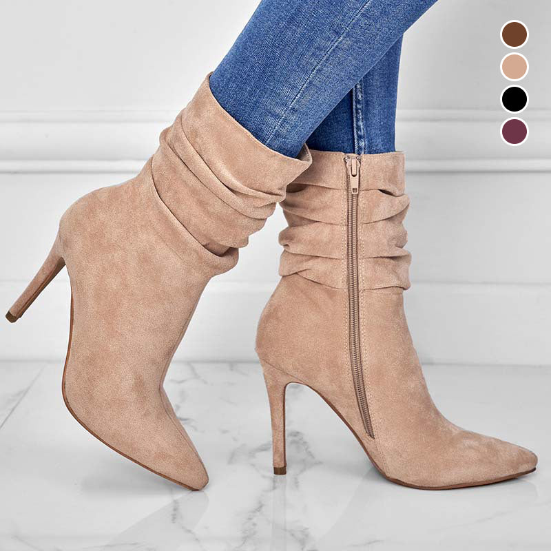 💖2025 Hot Sale💖Women's Pointed Toe High Heel Short Boots