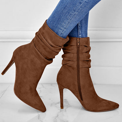 💖2025 Hot Sale💖Women's Pointed Toe High Heel Short Boots