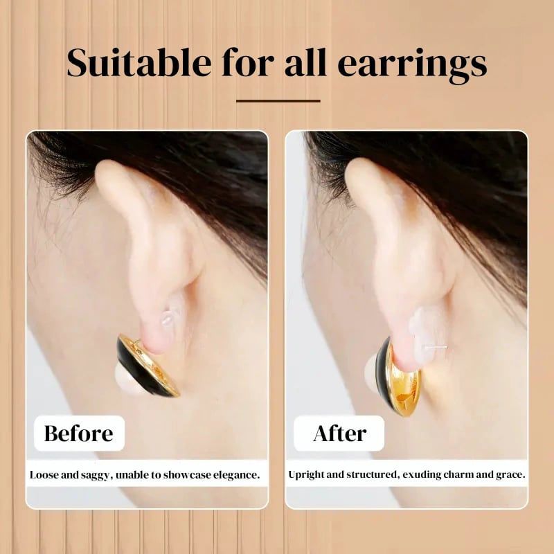 💕2025 Special Big Sale💕Clear Silicone Earring Backings With Strong Support