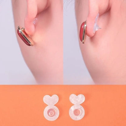 💕2025 Special Big Sale💕Clear Silicone Earring Backings With Strong Support