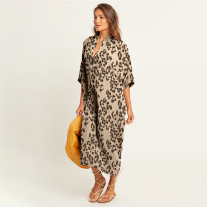🌸Spring Specials🌸  Loose Leopard Pattern Lightweight Dress