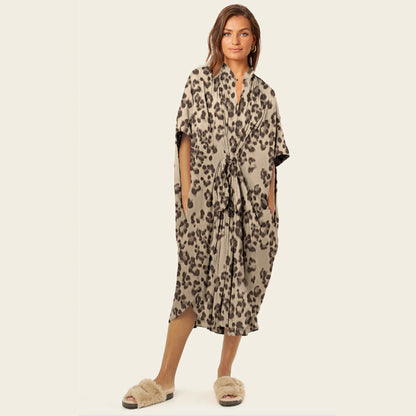 🌸Spring Specials🌸  Loose Leopard Pattern Lightweight Dress