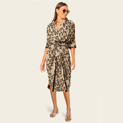 🌸Spring Specials🌸  Loose Leopard Pattern Lightweight Dress