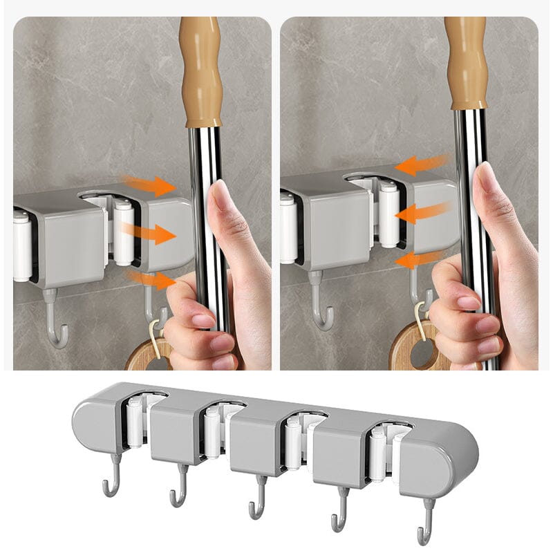 🔥Hot sale - Multifunctional Mop Holder with Hook