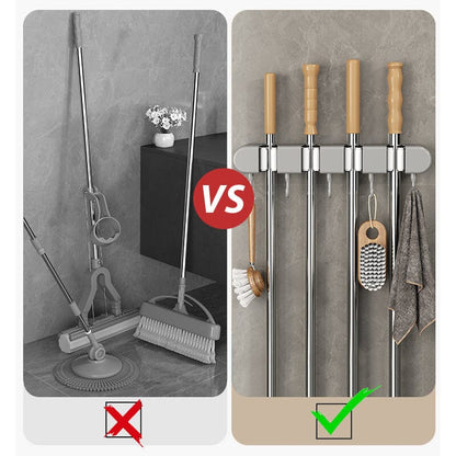 🔥Hot sale - Multifunctional Mop Holder with Hook