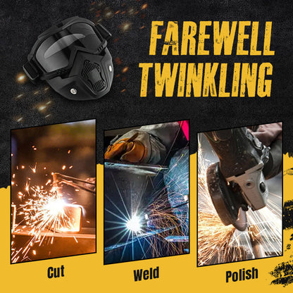 🔥Special Mask For Welding And Cutting（Anti-Glare, Anti-Ultraviolet Radiation, Anti-Dust）