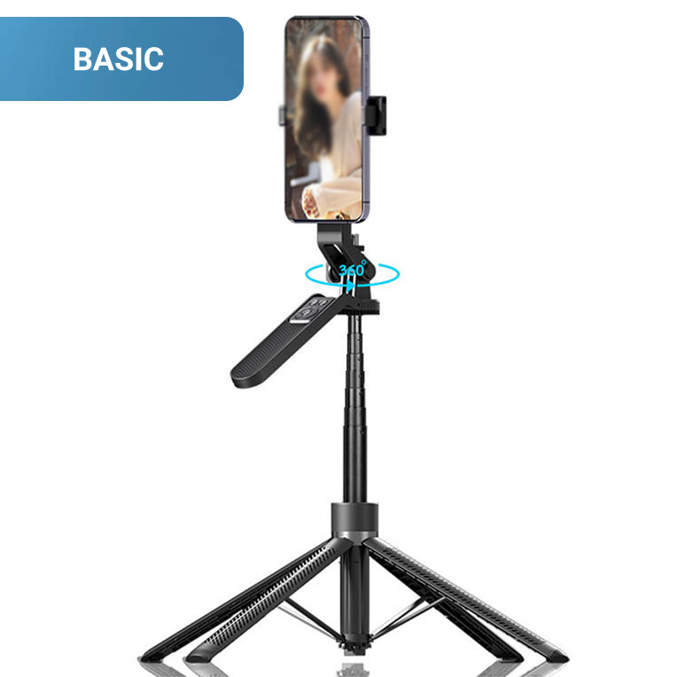 Aluminum Alloy 360-Degree Rotating Selfie Anti-Shake Tripod