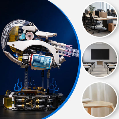 🦑🔧Mechanical Nautilus Assembled Building Block Ornament Toy🎁 50% OFF on the Second Item! Creative Building, Educational Toy, New Home Decor Choice!