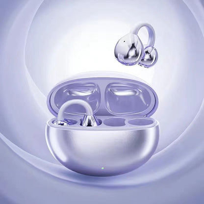 Bluetooth 5.4 Clip-On Open Ear Earbuds with Noise Cancelling