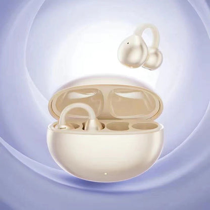 Bluetooth 5.4 Clip-On Open Ear Earbuds with Noise Cancelling