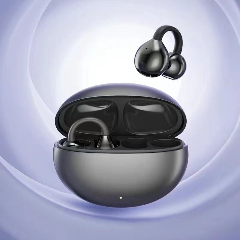 Bluetooth 5.4 Clip-On Open Ear Earbuds with Noise Cancelling