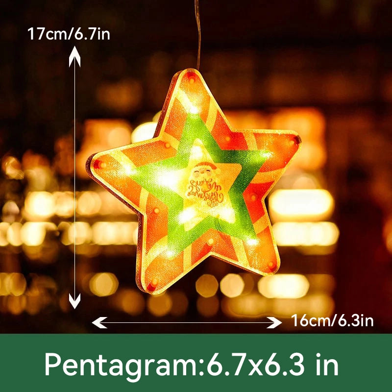 ⛄Christmas pre-sale🎄2023 Christmas Window Hanging Lights💡