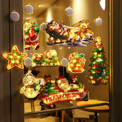 ⛄Christmas pre-sale🎄2023 Christmas Window Hanging Lights💡