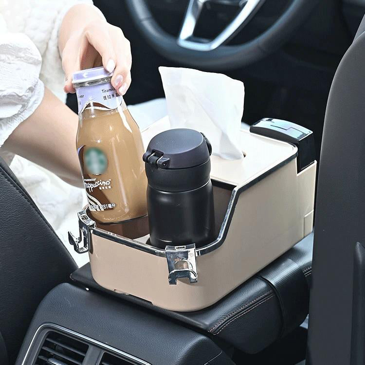 Car Armrest Box Storage Box With Hook