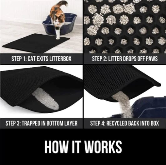 Double Layer Non-Slip Pet Cat Litter Mat-UP TO 50% OFF