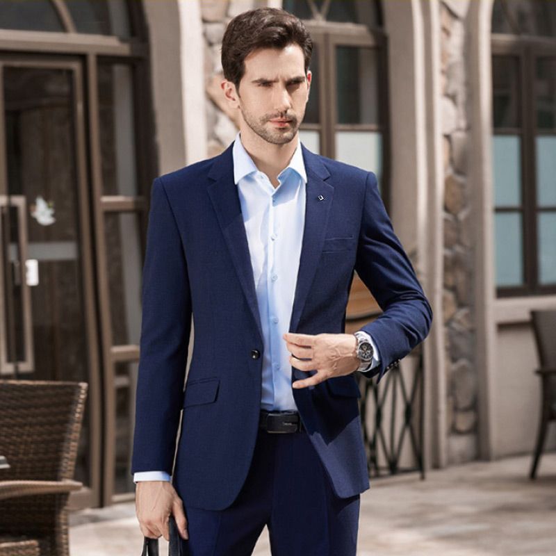 Men’s One-Button Slim Fit 2-piece Business Suit