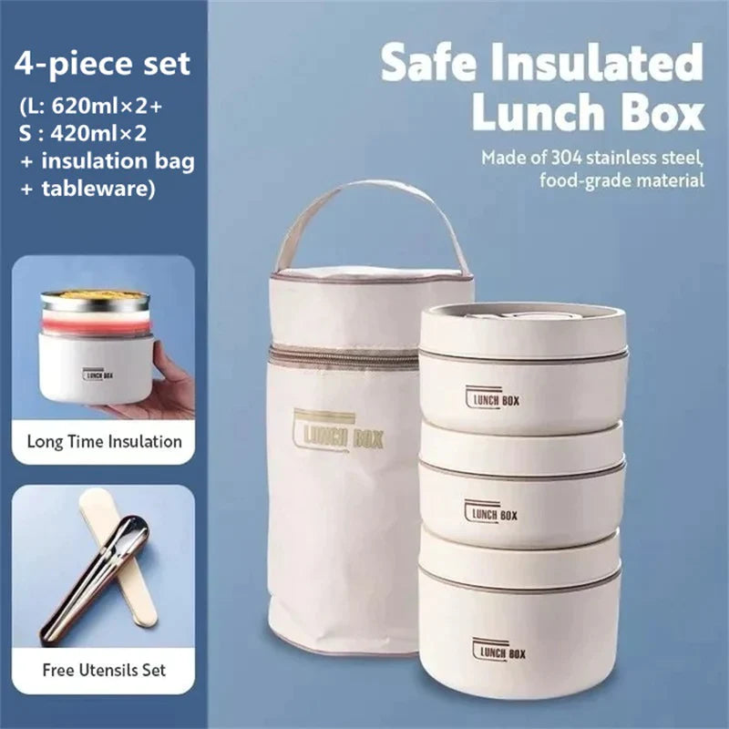 Portable Stainless Steel Insulation Lunch Box