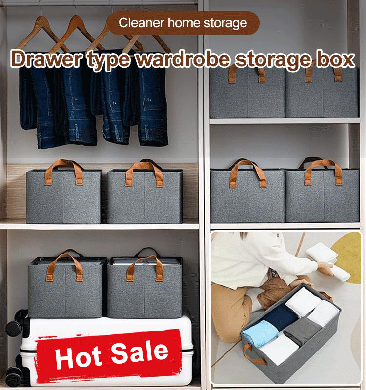 Foldable Closet Storage Box [Electroplated Thickened Steel Frame