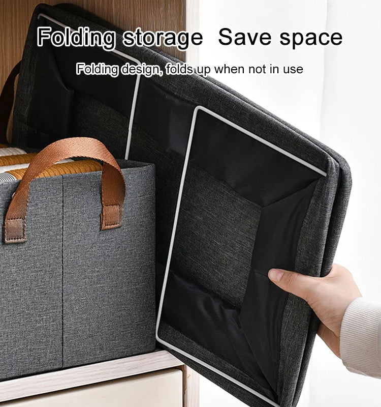 Foldable Closet Storage Box [Electroplated Thickened Steel Frame