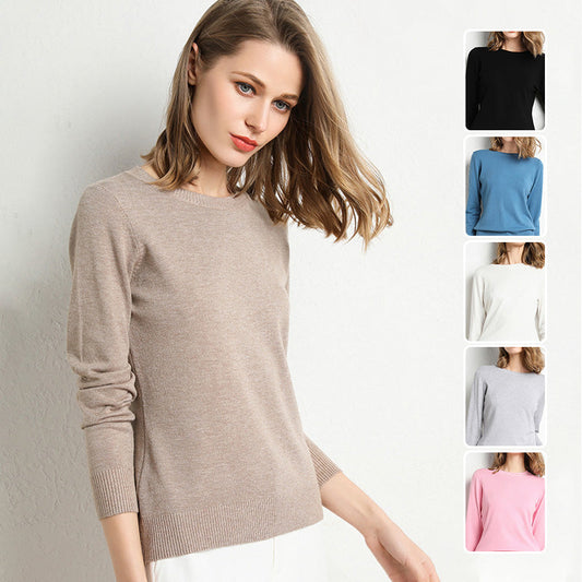 [Best Gift For Her] Faux Cashmere Crew Neck Sweater
