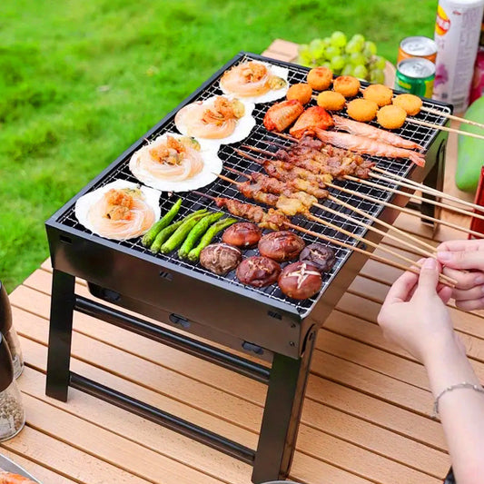 Drawer Type Foldable Portable BBQ Grill with Stand