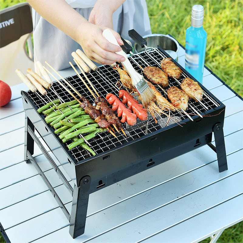 Drawer Type Foldable Portable BBQ Grill with Stand