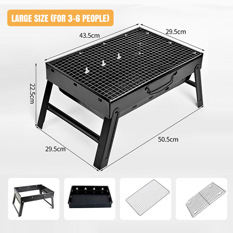 Drawer Type Foldable Portable BBQ Grill with Stand