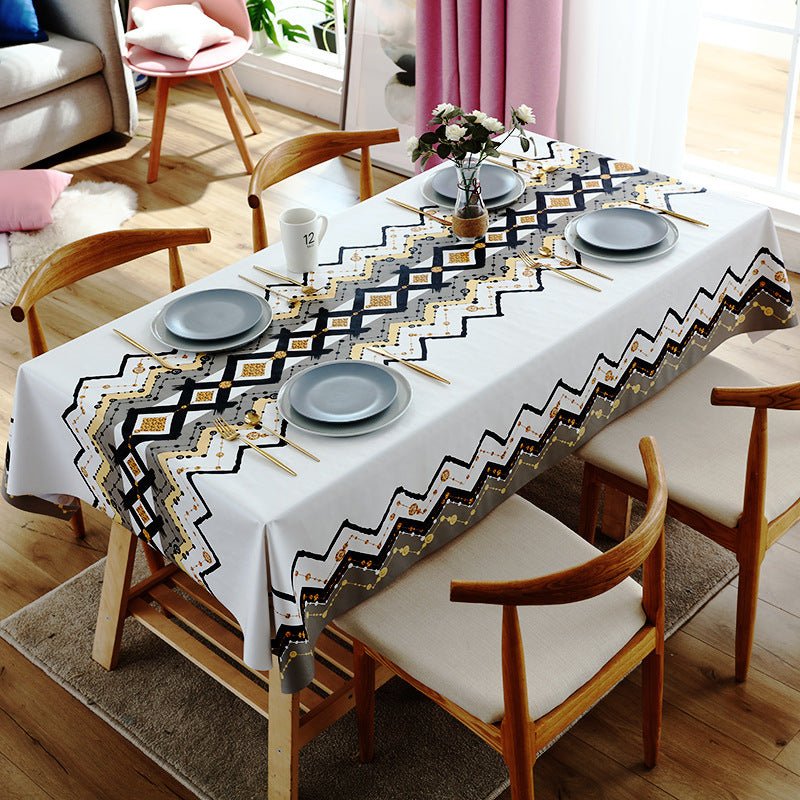 Multi-functional waterproof, oil-proof, heat-resistant, and wash-free tablecloth