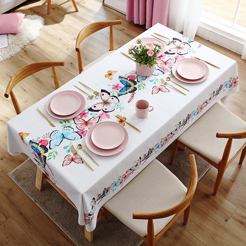 Multi-functional waterproof, oil-proof, heat-resistant, and wash-free tablecloth